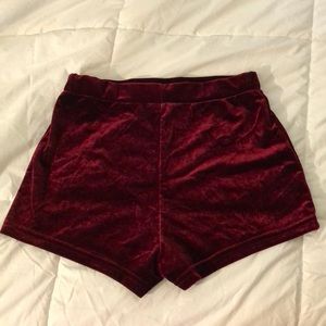 Velvet short shorts 🌹